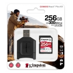 Kingston 256GB Canvas React Plus SD (SDXC) Card UHS-II, U3, V90, 300MB/s R, 260MB/s W