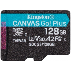 Kingston 128GB Canvas Go Plus Micro SD (SDXC) Card U3, V30, A2, 170MB/s R, 90MB/s W