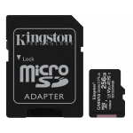 Kingston 256GB Canvas Select Plus Micro SD (SDXC) Card U3, V30, A1, 100MB/s R, 85MB/s W